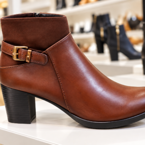 Women’s Brown Buckle Ankle Boots