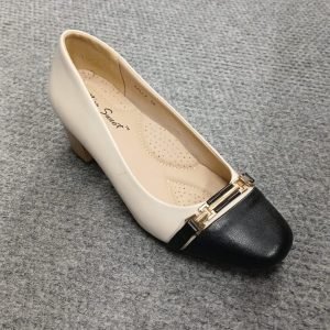 Two-Tone Block Heel Pump